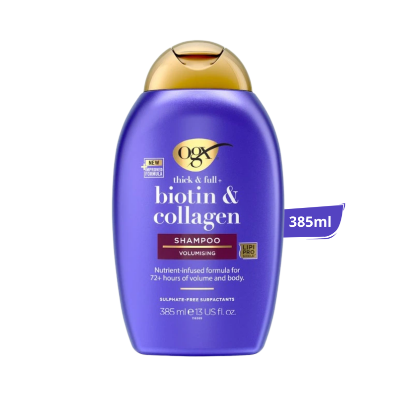 OGX Biotin & Collagen Volumising Shampoo For Thick & Full Hair 385ml
